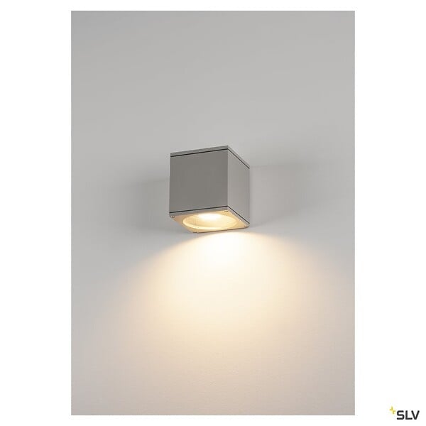 SLV - Applique extérieure SLV BIG THEO, gris, GU10/QPAR111, 75W max, IP44 - large