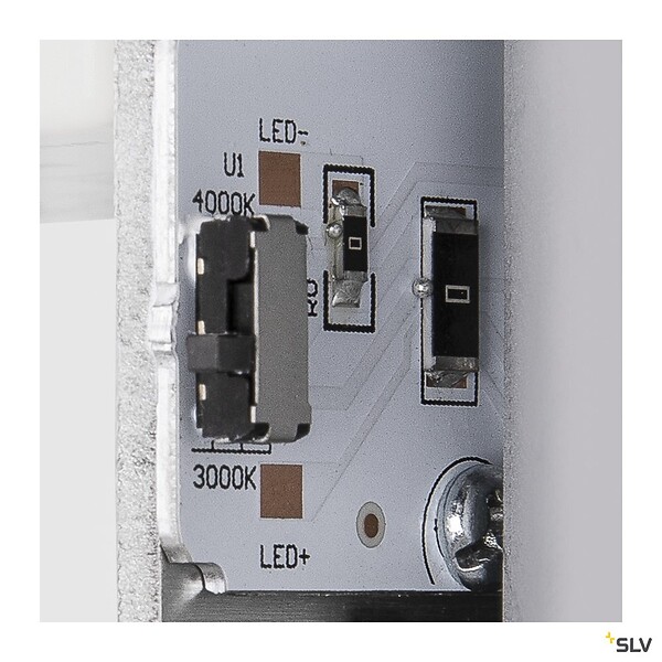 SLV - Applique extérieure SLV PEMA® WL, gris, avec LED intégrée, 16W, 3000K/4000K, IP65 - large
