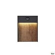 SLV - Applique extérieure SLV FLATT SENSOR, anthracite/imoitation bois, LED, 16W, détecteur de mouvements - vignette