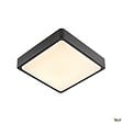 SLV - Applique et plafonnier extérieur carré SLV AINOS, anthracite, LED, 18W, 3000K/4000K, IP65, détecteur de mouvement - vignette