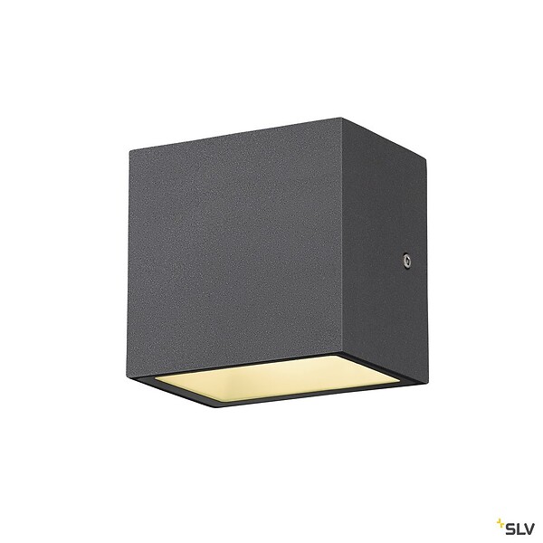 SLV - Applique extérieure SLV SITRA CUBE Up/Down anthracite avec LED intégrée - Taille S - 12 cm - large
