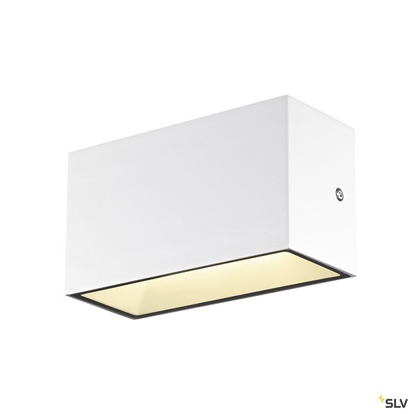 SLV - Applique extérieure SLV SITRA CUBE Up/Down blanc avec LED intégrée - Taille M - 20 cm - large