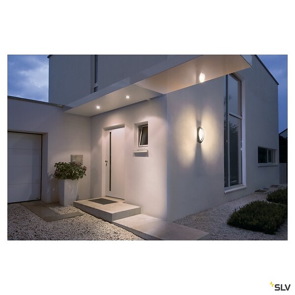 SLV - Applique extérieure SLV MERIDIAN, anthracite, E27, 25W max, IP54 - large