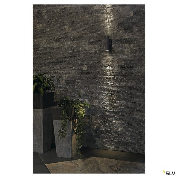 SLV - Applique extérieure SLV ASTINA, GU10/TCR50-SE, 2x 11W max, IP44 - Anthracite - large