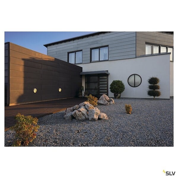 SLV - Applique et plafonnier extérieur SLV BULAN GRID, anthracite, E27, 2x 25W max, IP44 - large