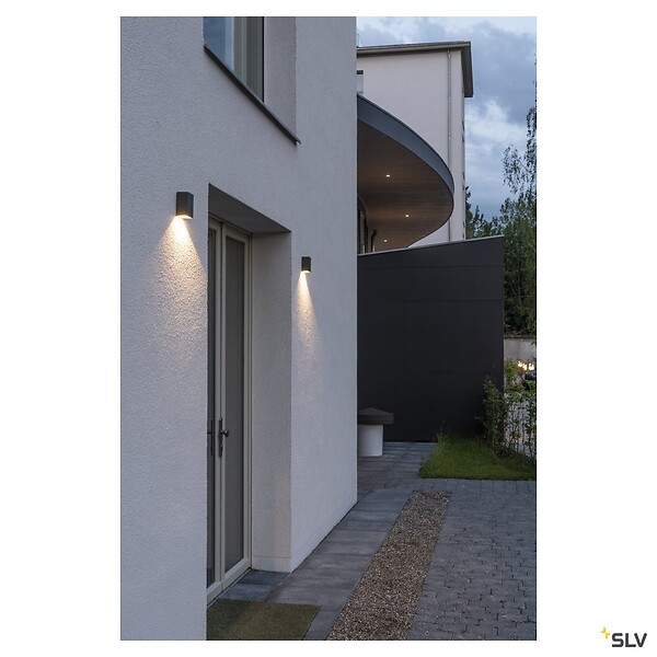 SLV - Applique extérieure SLV BIG QUAD, anthracite avec LED intégrée, 4,5W, 3000K, IP44 - large