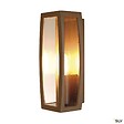 SLV - Applique extérieure SLV MERIDIAN BOX, diffuseur transparent/rouille, E27, 25W max, IP55 - vignette