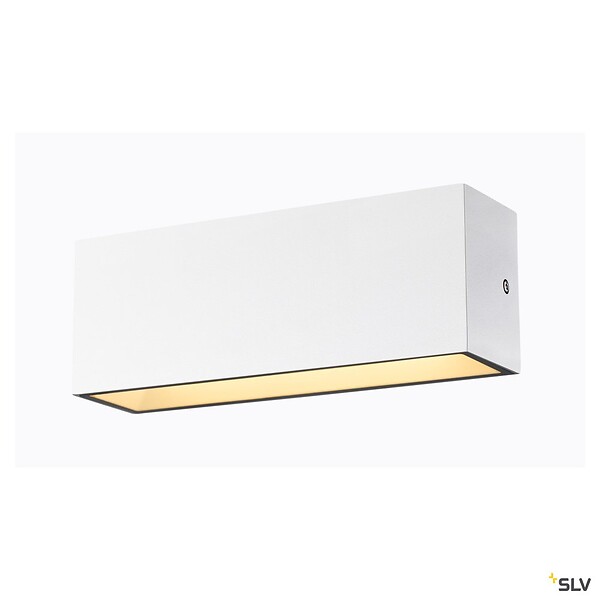 SLV - Applique extérieure SLV SITRA CUBE Up/Down blanc avec LED intégrée - Taille L - 30 cm - large