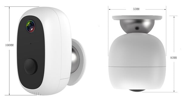 VOLTMAN - Caméra extérieure Wifi MoovE + détecteur de mouvement + vision de nuit et haut parleur - Voltman - large