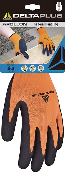 DELTA PLUS - Gants manutention polyester latex - Taille 7 - large