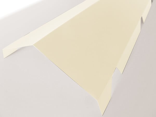 ONDOMETAL - Faîtière crantée double pan - Acier galva - Beige - 210cm - large