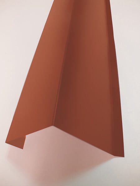 ONDOMETAL - Rive sur mur - Acier galvanisé 1045 - Rouge - 210cm - large