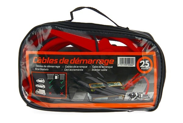 XLPTOOLS - 2 câbles de démarrage - 25mm² - cuivre - 3,5 m - large
