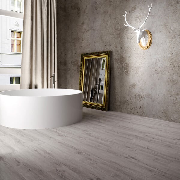 SMARTFLOOR - Lames PVC clipsables Chicago - Chêne Grège - 4mm - large