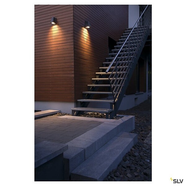 SLV - Applique extérieure SLV WALLYX, anthracite, GU10/QPAR51, 50W max, IP44 - large