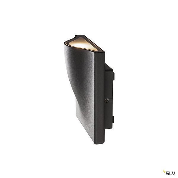 SLV - Applique extérieure SLV VILUA, anthracite, avec LED intégrée, 8,3W, 3000K, IP54 - Taille S - large