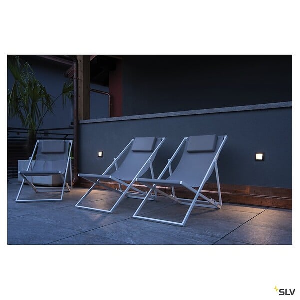 SLV - Encastré mural extérieur avec LED intégrée DOWNUNDER OUT, anthracite - Taille L - large