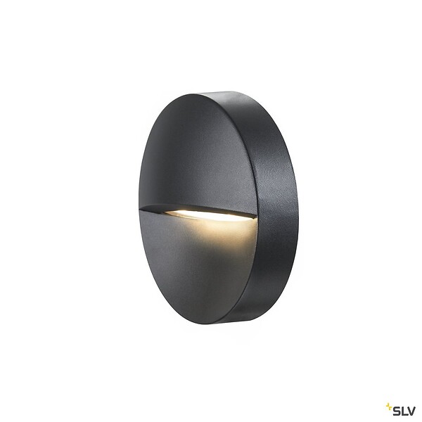 SLV - Applique extérieure SLV DOWNUNDER OUT, rond, anthracite, LED, 4,5W, 3000K/4000K, IP65 - large