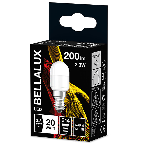 BELLALUX - Ampoule LED Mini Tube dépoli - E14 - 2,3W - large