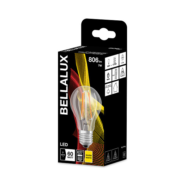 BELLALUX - Ampoule LED Standard clair filament - 7W - large