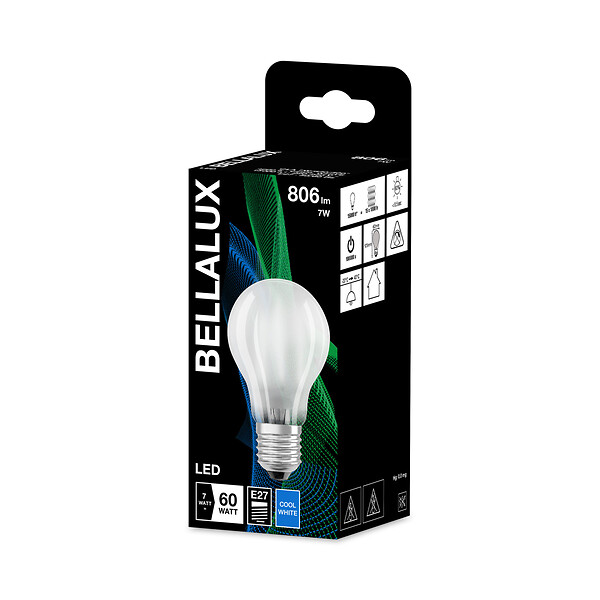 BELLALUX - Ampoule LED - Verre dépoli - 7W - large