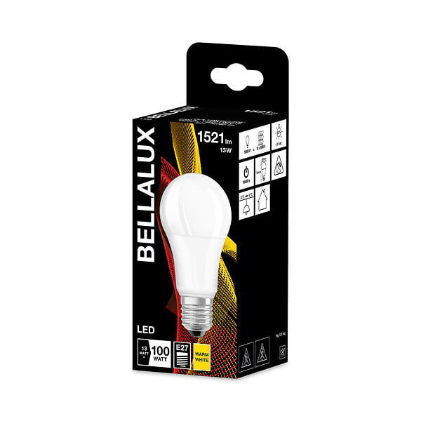 BELLALUX - Ampoule LED - Verre dépoli - Chaud - 13W - large