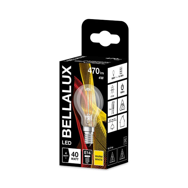 BELLALUX - Ampoule LED sphérique filament - Culot E14 - 4W - large
