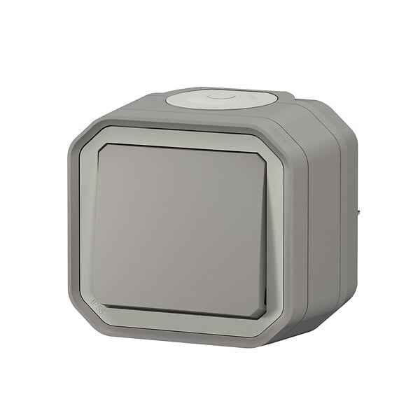 LEGRAND - Plexo interrupteur ou va-et-vient - Gris - IP55 - large