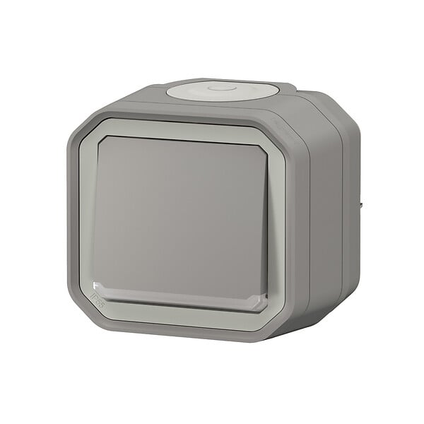 LEGRAND - Plexo interrupteur ou va-et-vient lumineux  - Gris -  saillie - large