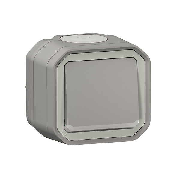 LEGRAND - Interrupteur va-et-vient témoin - Saillie - IP55 - Gris - large