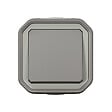 LEGRAND - Poussoir étanche Plexo - Plastique - Gris - IP55 - vignette
