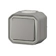 LEGRAND - Poussoir étanche Plexo - Plastique - Gris - IP55 - vignette