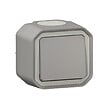 LEGRAND - Poussoir étanche Plexo - Plastique - Gris - IP55 - vignette