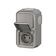 LEGRAND - Plexo prise 2p+t  vertical - - Gris - saillie - vignette