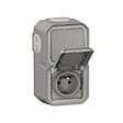 LEGRAND - Plexo prise 2p+t  vertical - - Gris - saillie - vignette