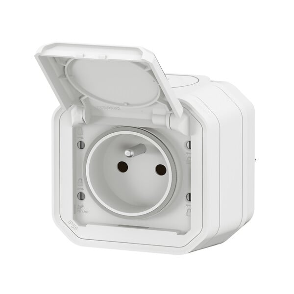 LEGRAND - Prise de courant étanche Plexo - IP55 - Blanc - large