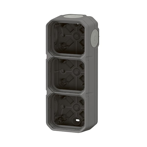 LEGRAND - Boîtier étanche Plexo 3 postes - Gris - IP55 - large