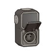 LEGRAND - Prise Plexo va-et-vient 2P+T - Anthracite - IP55 - vignette