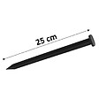 GT GARDEN - Bordure de jardin droite noire - 4,5 cm x 5 mètres avec 25 piquets d'ancrage - vignette