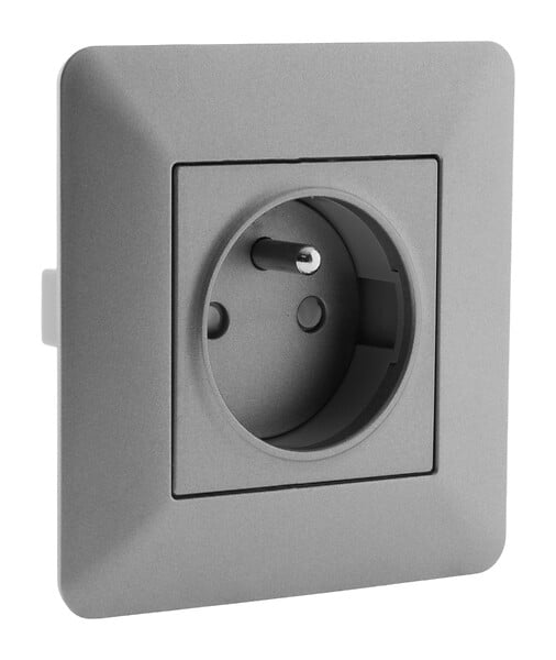 ZENITECH - Prise encastrable Artezo Titanium 16A - large