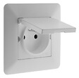 ZENITECH - Prise étanche IP44 2P+T 16A - Artezo Blanc - vignette