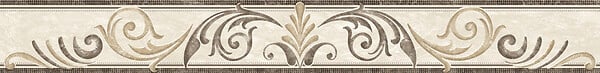 CERAM INDUSTRIE - Listel décoratif en céramique Aureval Beige - L.50xl.4,5cm - large