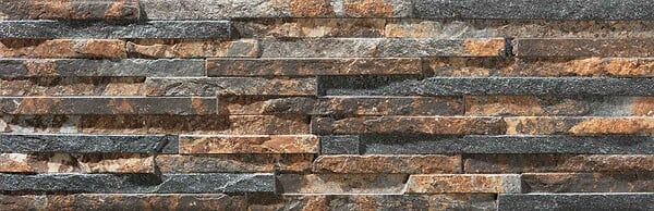 CERAM - Revêtement mural Behobia Magma - Marron - L.52xl.17cm - large