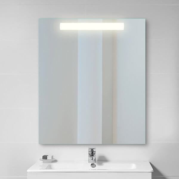 EMUCA - Emuca Miroir de salle de bain Pegasus avec éclairage frontal LED, rectangular 600 x 700 mm, AC 230V 50Hz, 6 W, Aluminium et Verre. - large