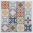 MAT INTER - Mosaïque BADA en travertin peint - Multicolor - 29,7x29,7cm - vignette