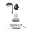 XANLITE - Lot de 5 spots LED encastrables blancs avec ampoules GU10 incluses, 5W chacun, 345 lm, blanc neutre, 4000K, angle 36°, têtes orientables, durée de vie 15000 h - vignette