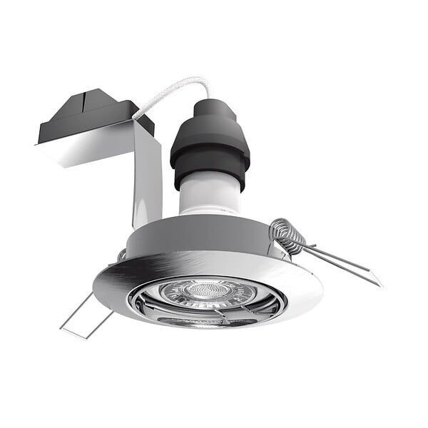XANLITE - Lot 5 spots LED encastrables acier brossé - orientables - 5W - large