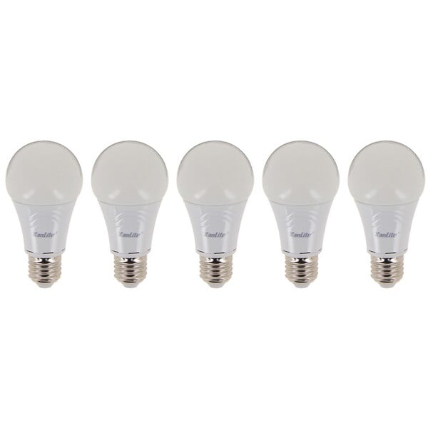 XANLITE - Lot de 5 ampoules LED A60 - Blanc chaud - 9W équivalent 60W - large