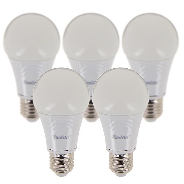 XANLITE - Lot de 5 ampoules LED A60 - Blanc neutre - 9W - large