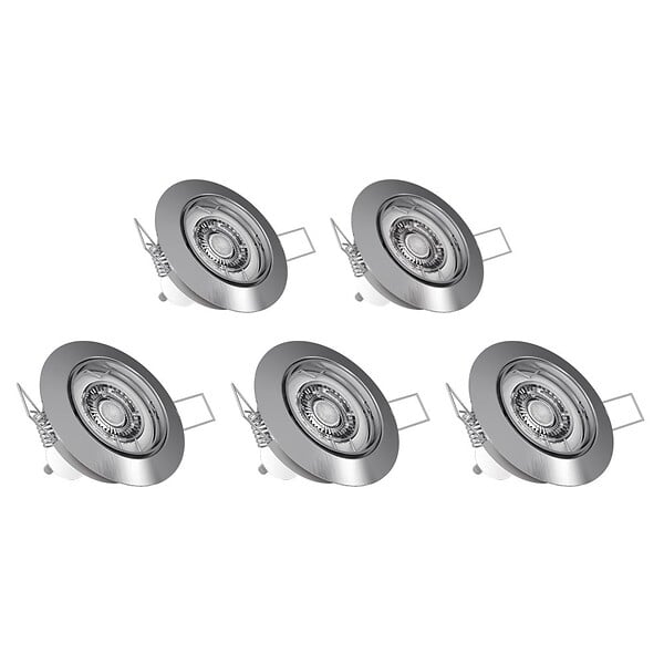 XANLITE - Lot 5 spots LED encastrables - GU10 - Blanc neutre 4000K 4W - large